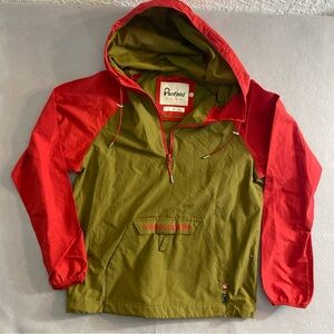Penfield ANORAK Windbreaker Hooded Jacket Hooded Men’s XS Red Green Trail Crew
